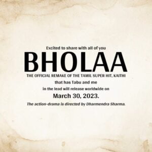 Ajay Devgn bholaa
